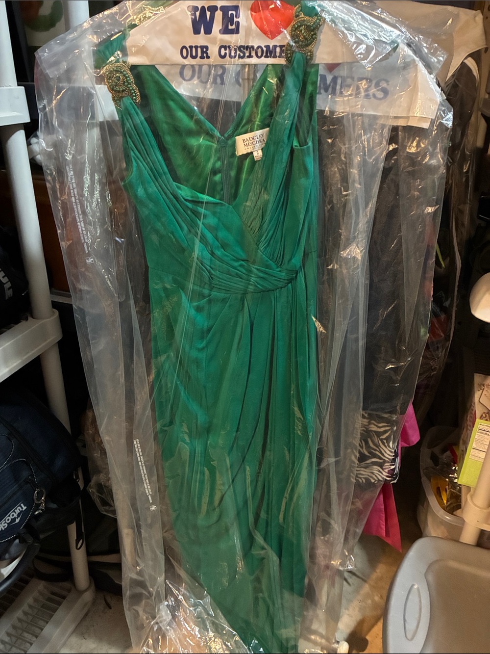 Thule Emerald Green Maxi Dress with Embellished Straps